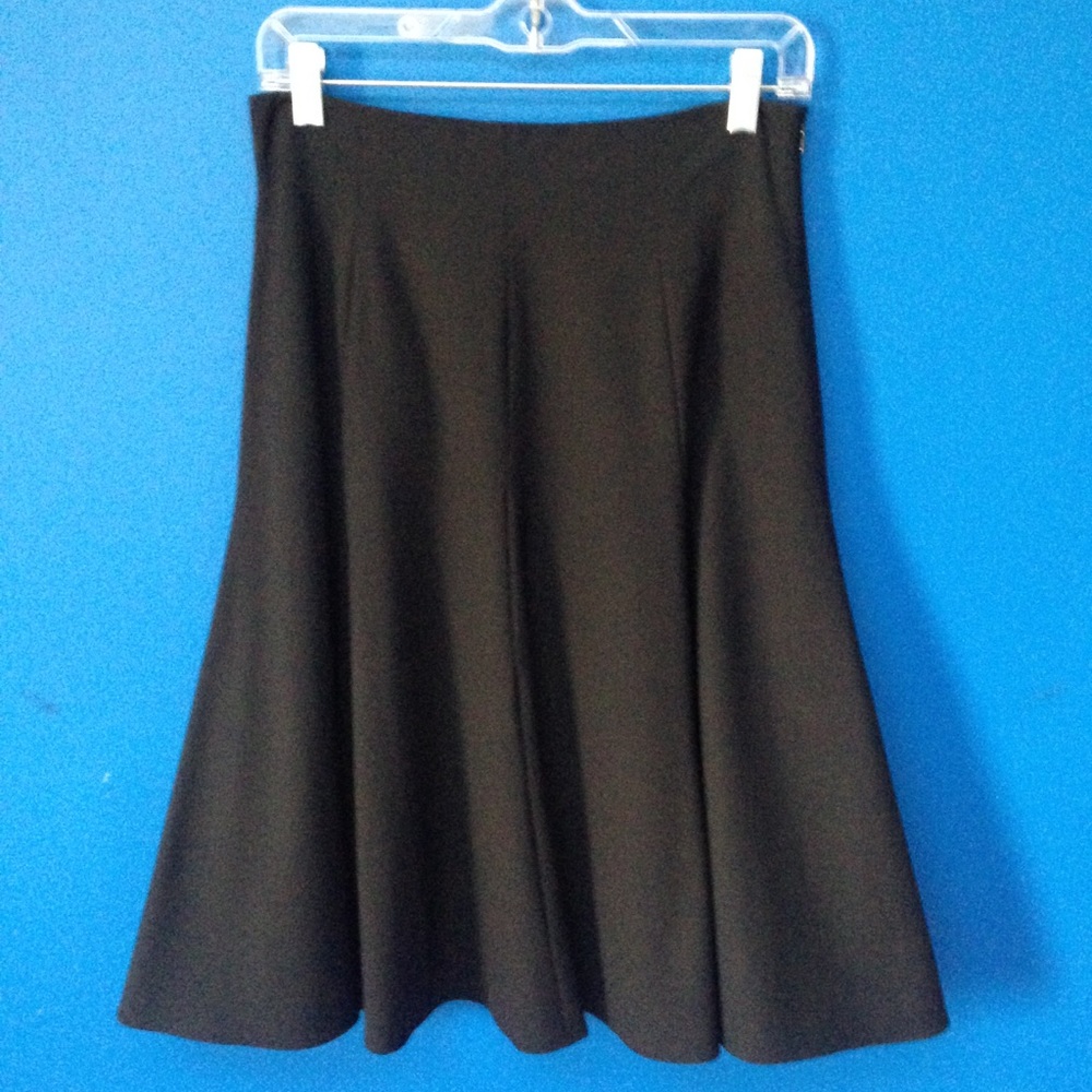 JON High Waisted Black Flared Skirt